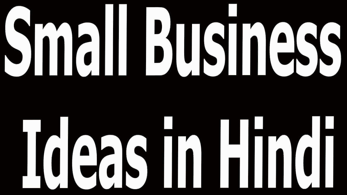 Small Business Ideas in Hindi