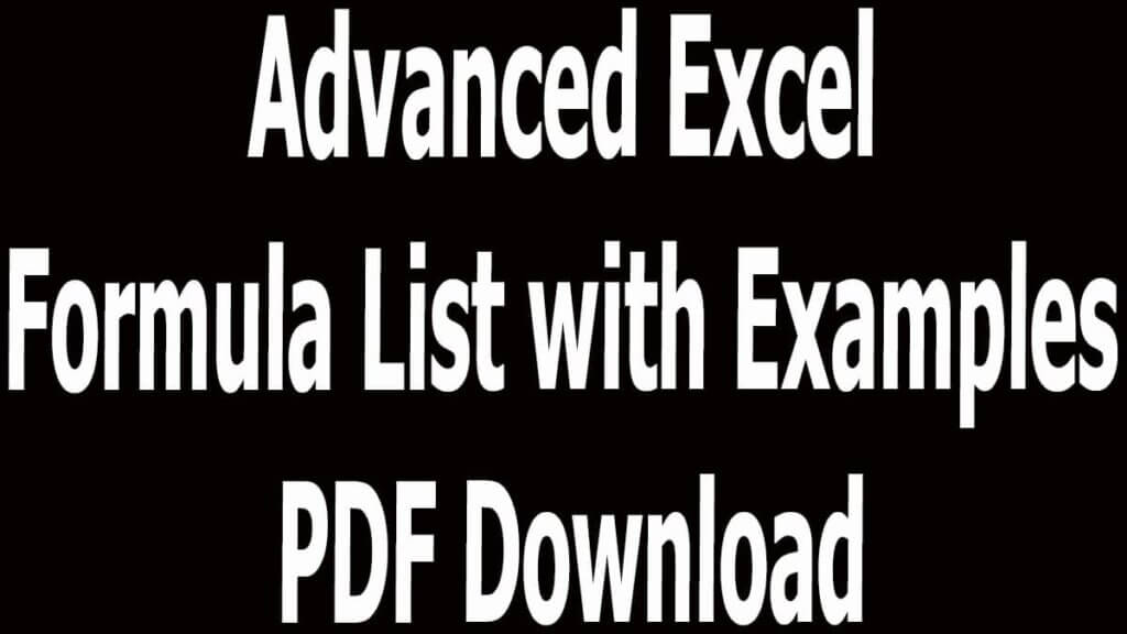 advanced-excel-formula-list-with-examples-pdf-download