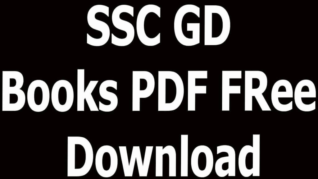 SSC GD Books PDF Free Download