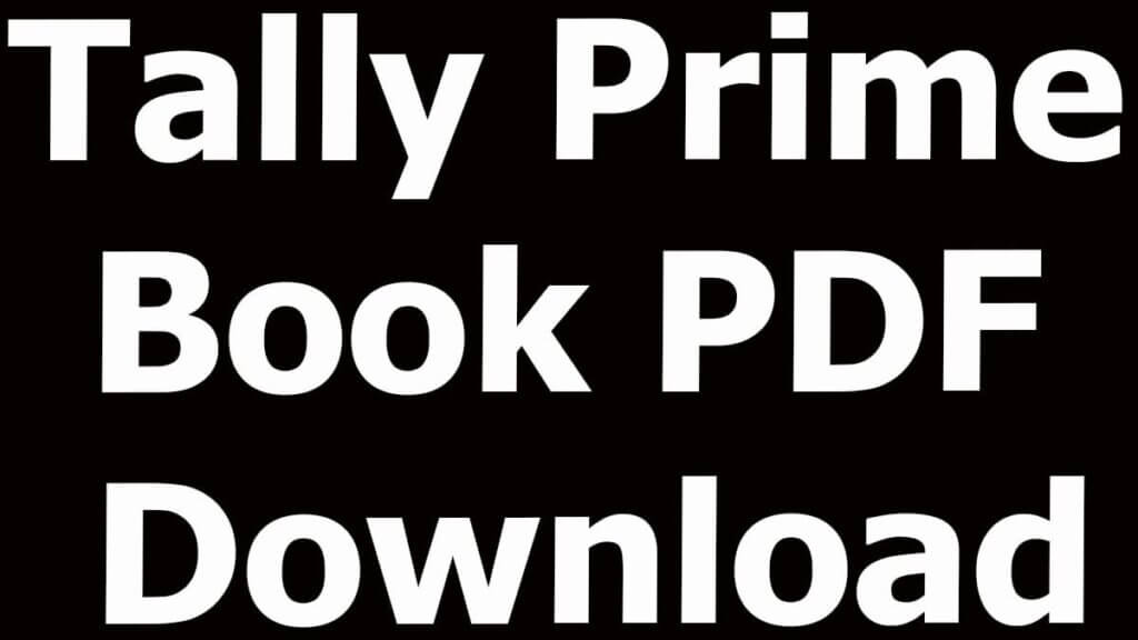  Tally Prime Book PDF Download