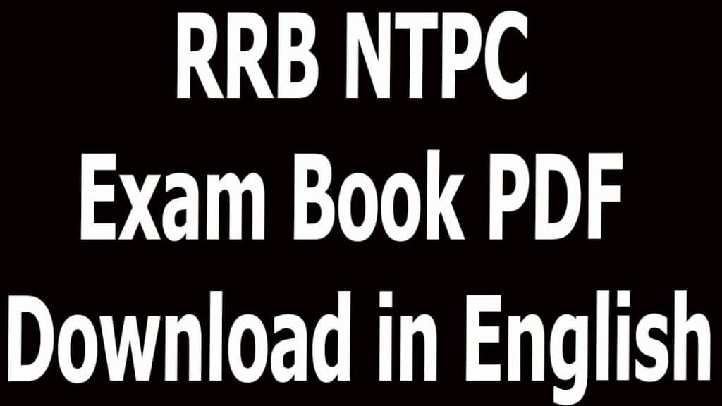 RRB NTPC Exam Book PDF Download in English