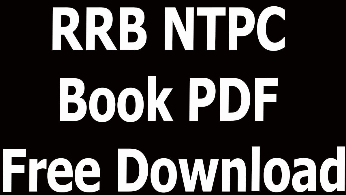 RRB NTPC Book PDF Free Download