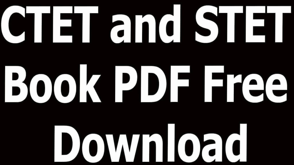 CTET and STET Book PDF Free Download